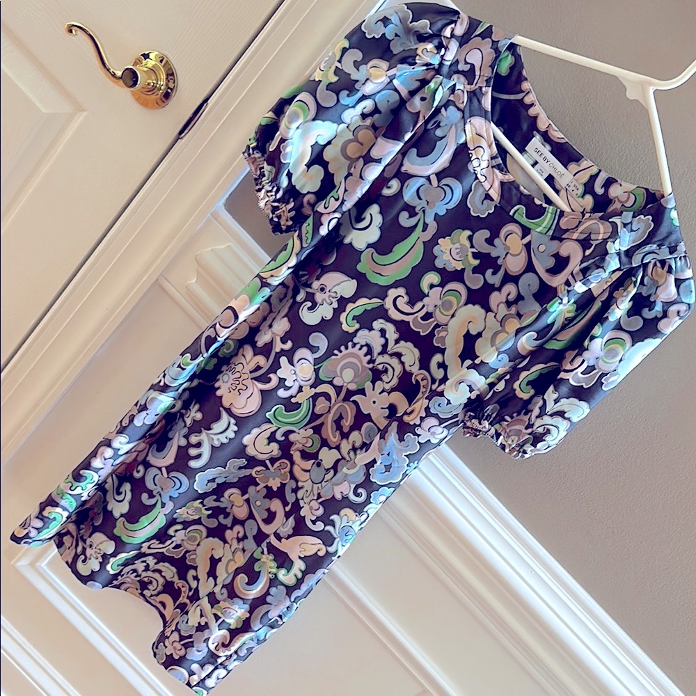 See By Chloe Multicolor Floral Silk Dress Size 4